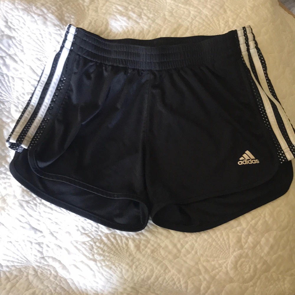 Black Adidas running shorts